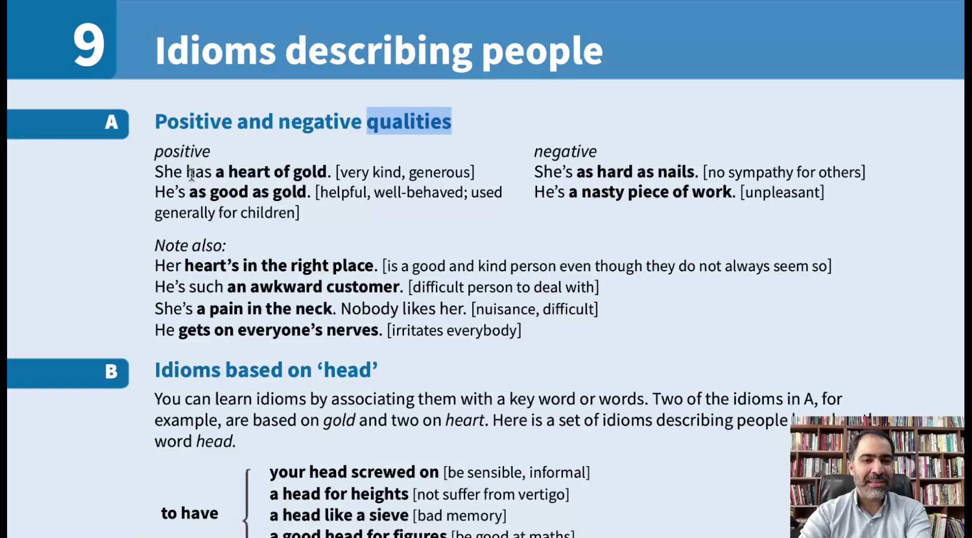 Idioms describing people